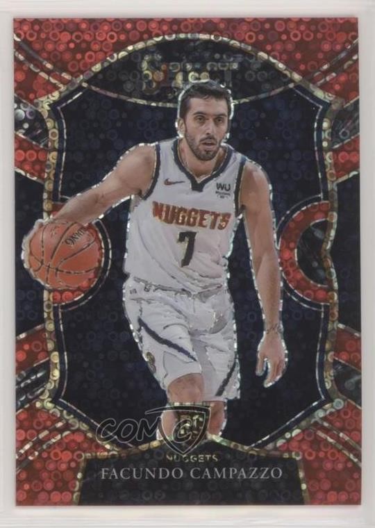 2020-21 Panini Select Concourse Red Disco Prizm 31/49 Facundo Campazzo #83 0ad