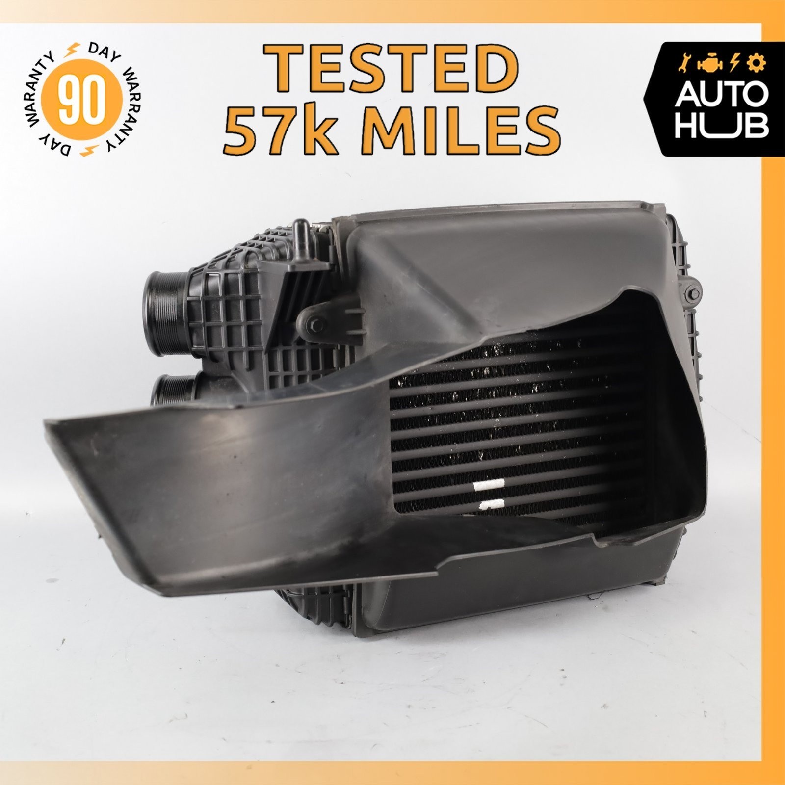 14-16 Maserati Quattroporte M156 Right Turbocharger Intercooler w / Air Duct OEM
