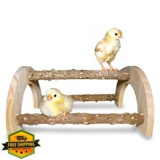 Baby Chicken Perch Natural Wood Chick Roosting Bar 2 Pack Brooder Supplies