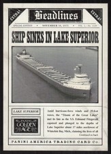2013 Panini Golden Age Headlines Ship Sinks in Lake Superior #10