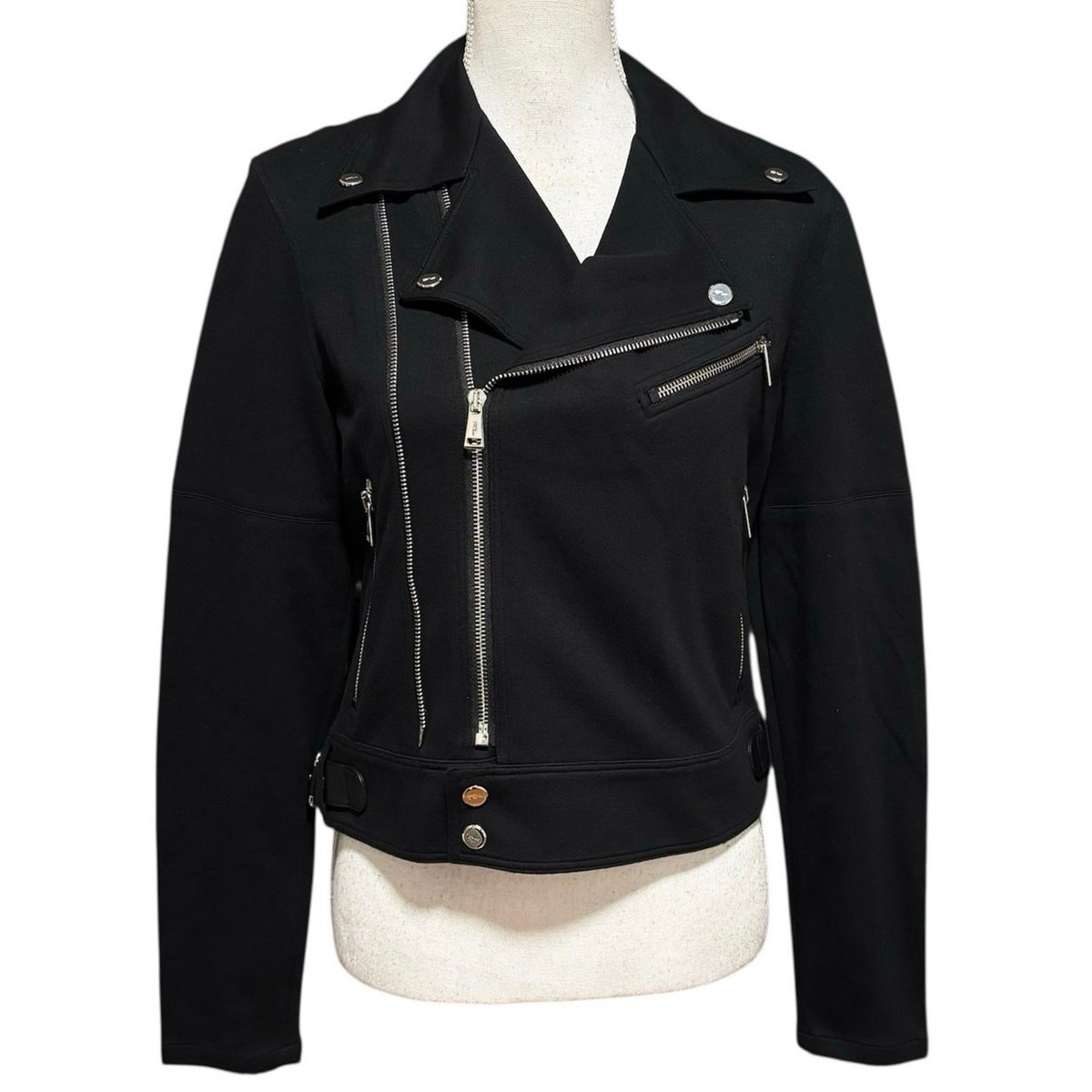 NEW Ralph Lauren Black Label Size 6 Biker Jacket Moto Leather