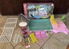 Vintage Barbie Tropical Pool & Patio Set 1986 Pieces Orginal Box - NOT COMPLETE