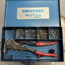 Marson Klik Fast HP2 Riveter w/ gripfast blind rivets GESIPA metal box