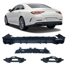 Heckdiffusor mit schwarzen Endrohrblenden passend für Mercedes CLS C257 ab 2018 Heckdiffusor mit schwarzen Endrohrblenden passend für Mercedes CLS C257 ab 2018