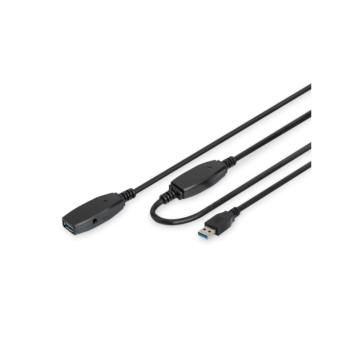 Digitus - Câble Rallonge USB 3.2 Gen1 - USB-A Mâle vers USB-A Femelle - 20 m - Noir - Image 3