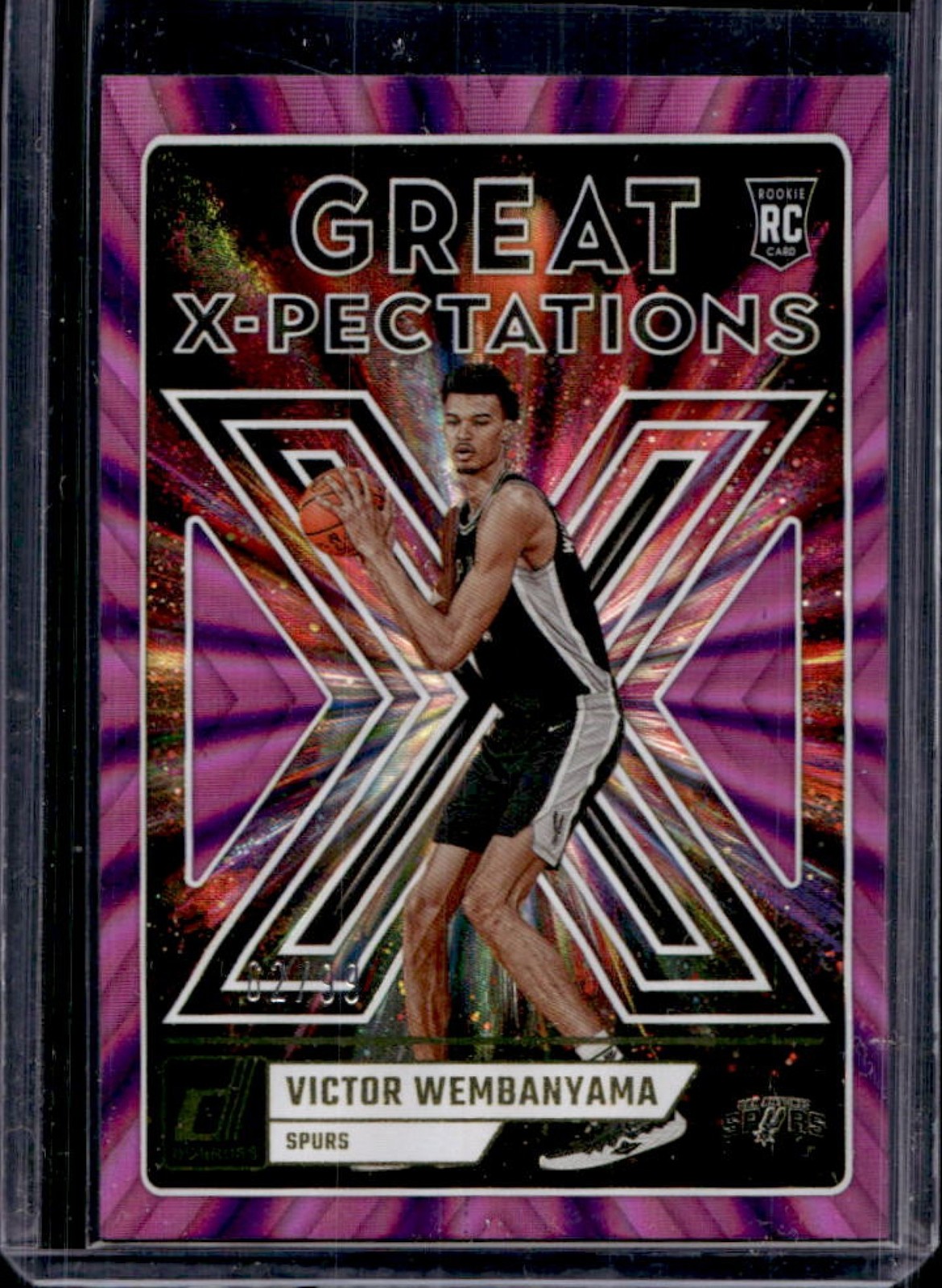 2023-24 Donruss Victor Wembanyama Great X Pectations RC Purple Laser Holo #2/99