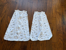 Lot x 2 Unisex Halo Baby Knit Sleep Sack Size Medium 6-12 Months Animal Print EC