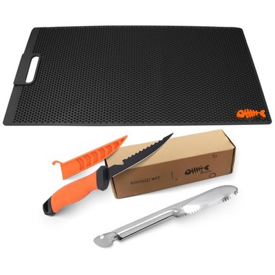 28 Inch Non Slip Fish Fillet Mat Kit Heavy Duty Rollable Fish Bait Cutting Bo...