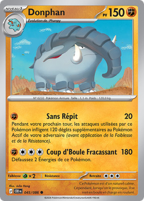 Pokemon Karte Donphan 045/086 Commune Chaos Aszendent