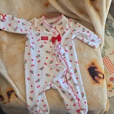 Little Me Baby Girls My First Christmas Candy Cane Footie 6 Months