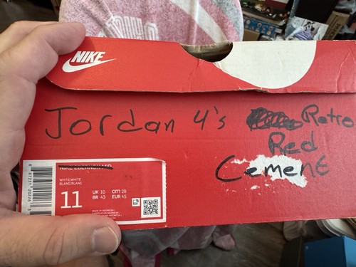 Talla 11 - Jordan 4 Retro Medio Rojo Cemento - Imagen 11 de 11