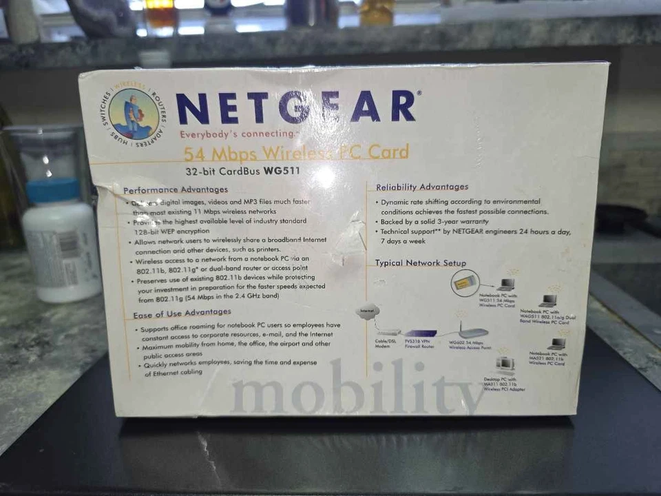 Netgear WG511 54Mbps 802.11g Wireless PC Card CardBus Adapter - Image 2 of 4