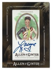 2017 Topps Allen and Ginter Framed Mini Autograph #MA-LH Laurie Hernandez Auto