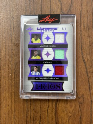 Vinicius Junior Endrick Garnacho 2024 Leaf Ultimate Sports Trios Patch UT-13 9/9