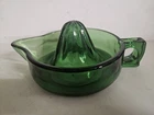 Vintage Green Depression Glass Juicer