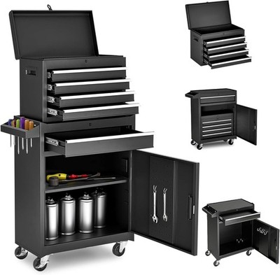 Rolling Tool Chest with Drawers Tool Organization Box Storage Cabinet for Garage