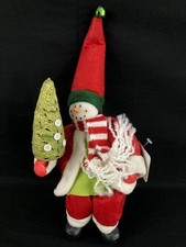 Holiday Inspirations 2008 Snowman Santa Shelf Sitter Figurine 14" - Pre-Owned