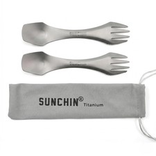 SUNCHIN Titanium 3 in 1 Fork,Spoon and Knife,...