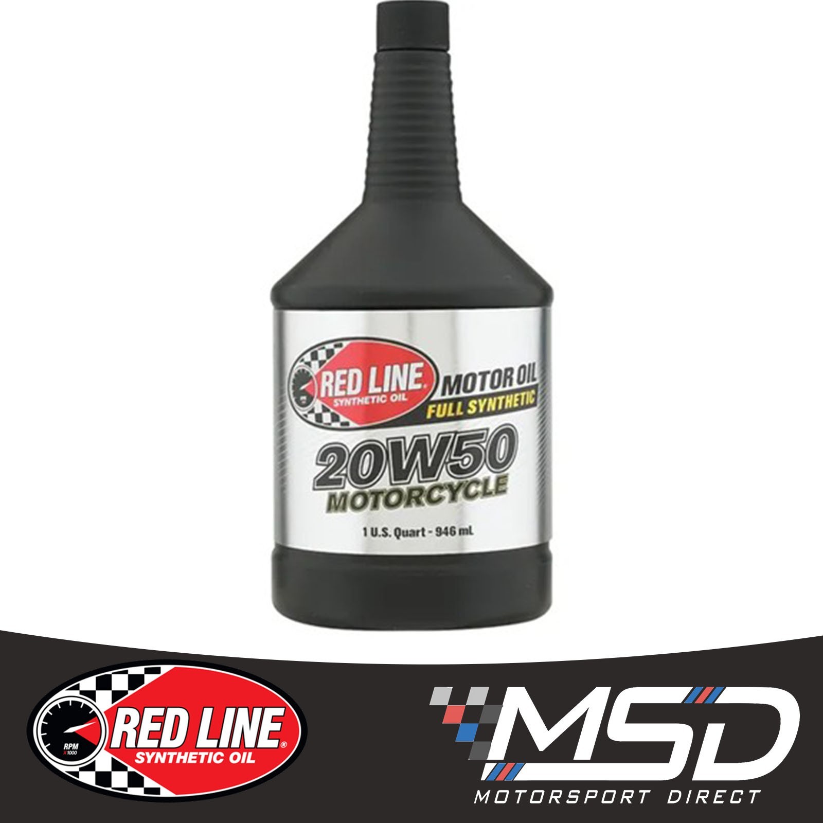 Red Line 20W-50 20W50 Motorcycle Oil 20W-50 20W50 Ester Based 1 US Quart 0.946L