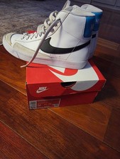 Size 5.5 GS - Nike Blazer Mid '77 White Black Photo Blue