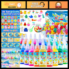 Magic Water Elf Toy Kit - 20 Gels, 24 Molds, DIY Craft Fun for Kids 4-8