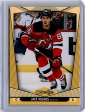 2024-25 O-Pee-Chee Jack Hughes Pee-Chee - Yellow Border #442