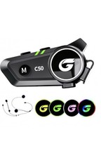 Motorcycle Helmet Bluetooth Headset with Stereo Sound, C50 2-Way 1000M Commun...