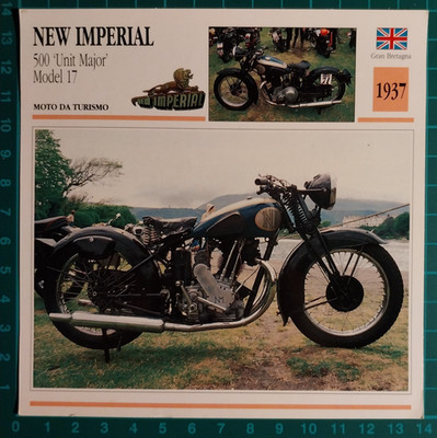 Fotos Moto New Imperial 500 Unit Major Model 17 - Card Technik (F 41)