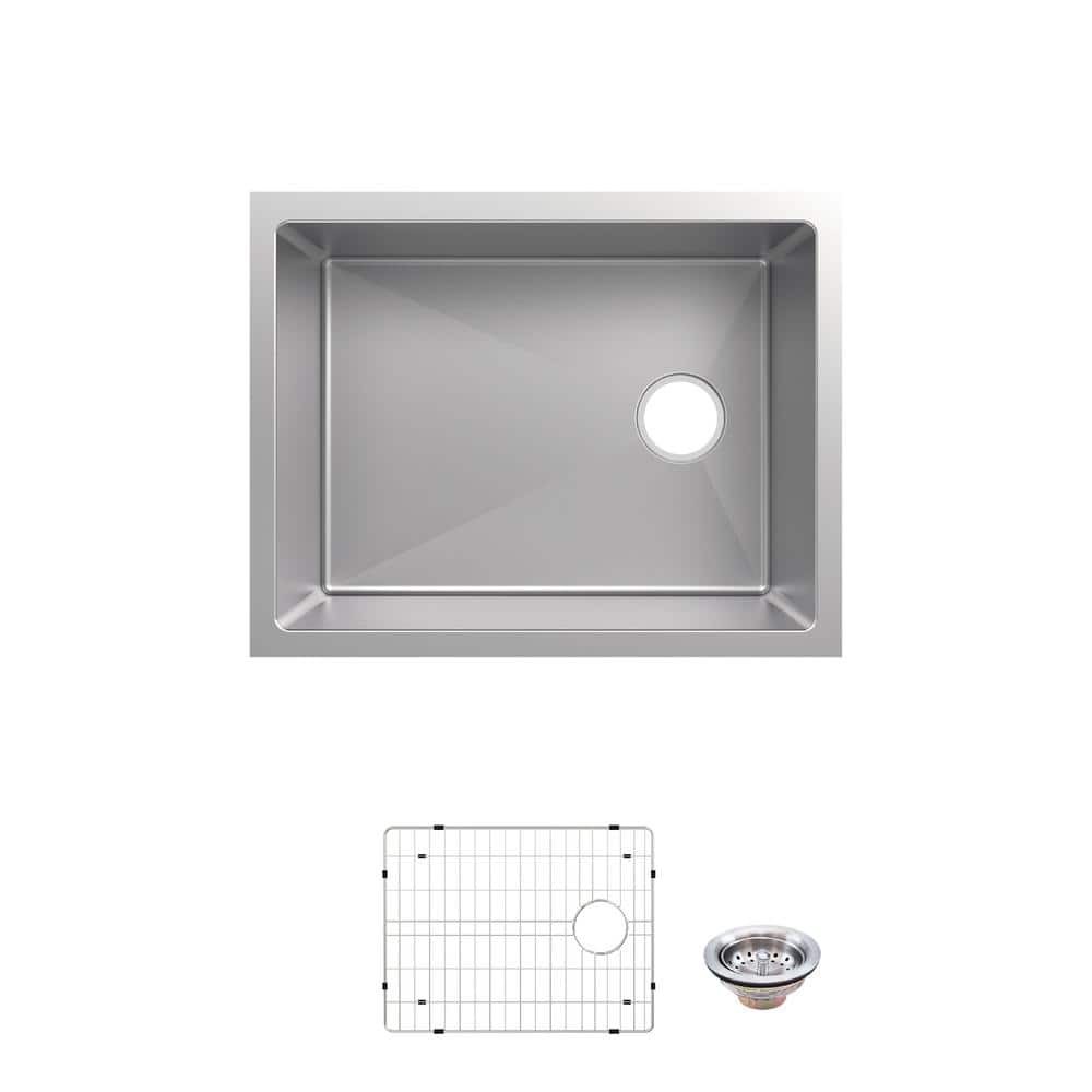 Glacier Bay Tight Radius Stainless Steel 23 In. 18-gauge Single Bowl Undermount