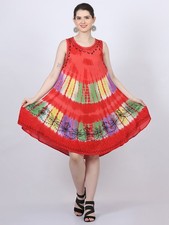 Women's Scoop neck Sleeveless Embroidery midi Beach Sun dress Wholesale Mix lot