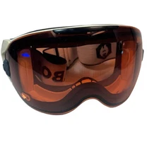 Abom Heated Anti-Fog Ski Snowboard Goggles White Frame Amber Lens