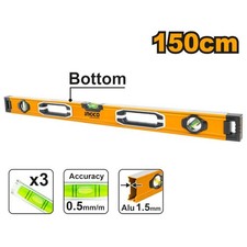 Livella 3 Bolle da 150cm Professionale INGCO in Alluminio di precisione HSL08150