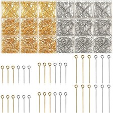 1400 pcs eye pins mix jewelry findings 0.63  0.79  1.18 in open eye