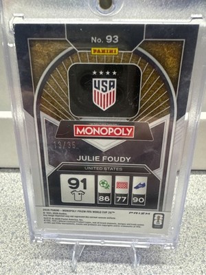 2026 Panini Prizm FIFA World Cup Card #93 Julie Foudy - USWNT
