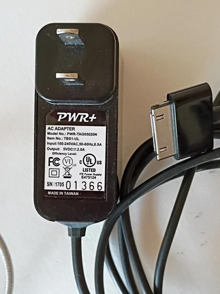 Samsung Galaxy Tablet 30 Pin Charging Cables, Inkey USB & PWR+ Wall, Used-Work. - Image 3 of 4