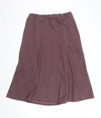 Bonmarché Damen lila A-Linie Midirock Größe 14 Polyester