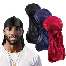 Men's Sports Durag Bandana Scarf, Head Tie Down, Biker Cap, 8 Colors Available
