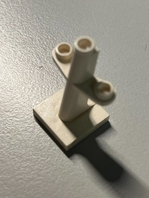 2 Stck. Lego White Boat, Mast 2 x 2 x 3 Inclined with Stud on Top and Two Sides