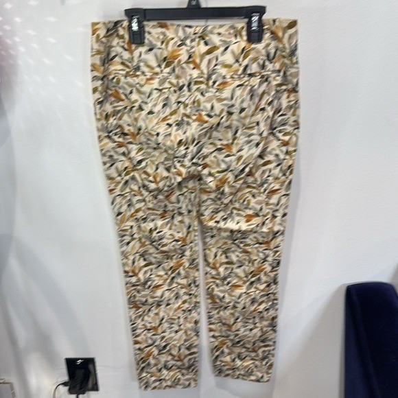 Zara Basic Collection Leaf Print Stretch Ankle Pa… - image 3