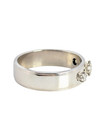 VINTAGE ESTATE 14K WHITE GOLD RING 3 STONE DIAMOND 5.3mm BAND SIZE 6.75 #7865 — photo 4