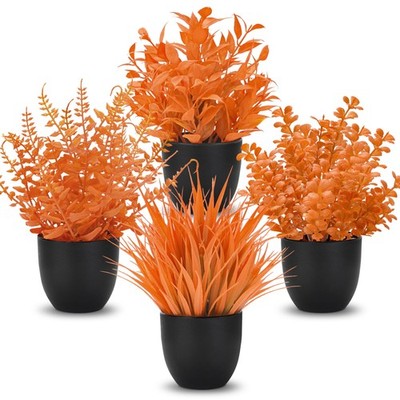 Artificial Plants Faux Potted Indoor Greenery for Home Office Bathroom Decor