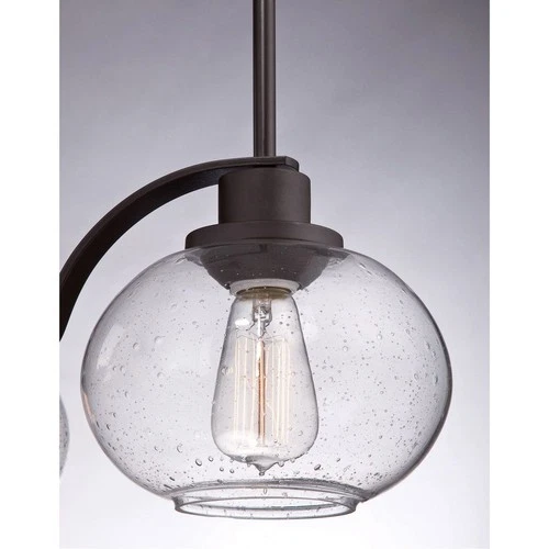 Trilogy - 3 Light Steel Dinette Chandelier - 16.5 Inches high-Brushed Nickel - Picture 7 of 9