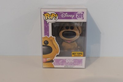 Funko Pop Disney Pixar Up Dug #201 Hot Topic Exclusive Flocked Dug!