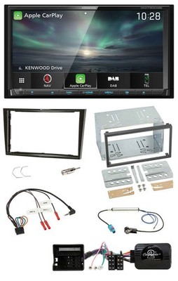 Kenwood Bluetooth USB 2DIN Lenkrad TMC DAB Navigation für Opel Zafira Corsa D As