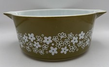 Vintage Pyrex Spring Blossom/Crazy Daisy 475-B 2 1/2 Qt Casserole Dish No Lid
