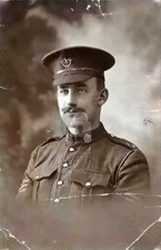 WW1 Canadian Army Soldier 144th CEF Battalion Military Medal RPPC Postcard COPY