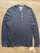 Converse x John Varvatos Henley Shirt Mens Size 5 XXL Black Long Sleeve Pullover