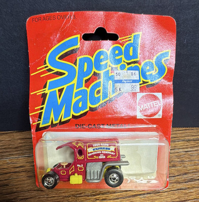 Mattel Speed Machines 1:64 Diecast Metal Truck Red/Yellow/Gray 1982 Unopened