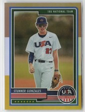 2023 Stars & Stripes USA Baseball #8 Stunner Gonzales Bronze, Silver, & Gold