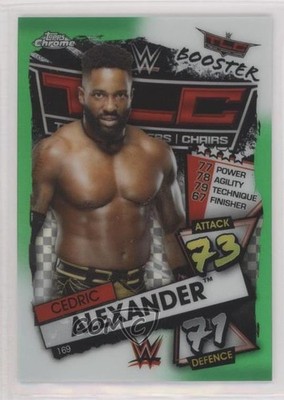 2021 Topps Chrome WWE Slam Attax Green Refractor 46/50 Cedric Alexander 0t6p